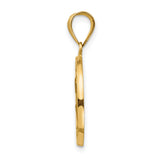 14k Yellow Gold Saint Peter Medallion Pendant with Pray for Us Inscription