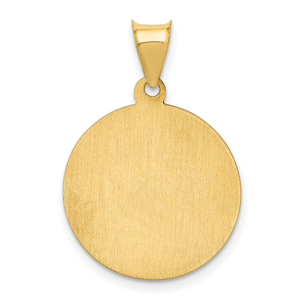 14k Yellow Gold Saint Peter Medallion Pendant with Pray for Us Inscription