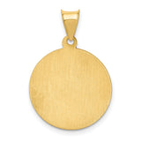 14k Yellow Gold Saint Peter Medallion Pendant with Pray for Us Inscription