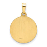 14k Yellow Gold Holy Communion Pendant with Chalice, Host, IHS and Cherub Design