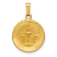 14k Yellow Gold Holy Communion Pendant with Chalice, Host, IHS and Cherub Design