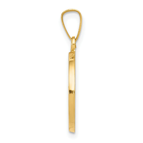 14k Yellow Gold Confirmation Chalice Pendant with IHS Symbol, Catholic Religious Charm