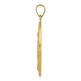 14k Yellow Gold Miraculous Medal Pendant Featuring Virgin Mary and O Mary Inscription