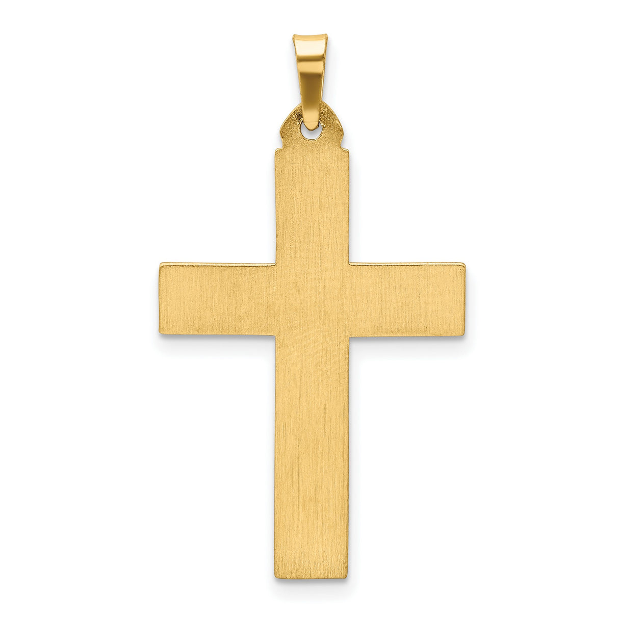 Hollow Polished Latin Cross Charm Pendant in Real 14k Yellow Gold