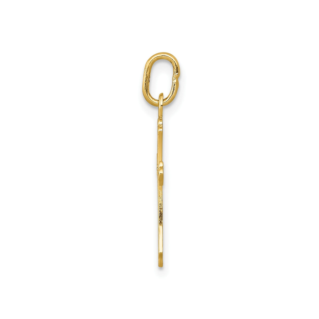 14k Yellow Gold Cross Pendant with Flared Tips and Ornate Detailing for Women