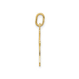 14k Yellow Gold Cross Pendant with Flared Tips and Ornate Detailing for Women