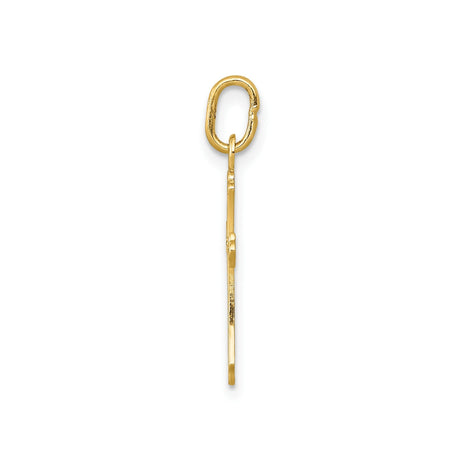 14k Yellow Gold Cross Pendant with Flared Tips and Ornate Detailing for Women