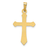 Polished Passion Cross Charm Pendant in Real 14k Yellow Gold