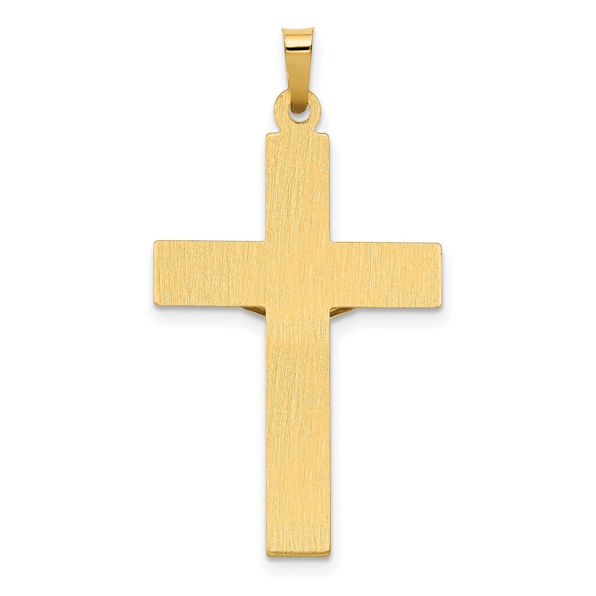 Polished INRI Latin Crucifix Charm Pendant in Real 14k Multi-Tone Gold