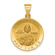 Holy Prophet Saint Daniel Pray For Us Words Round Medal Charm Pendant in Real 14k Yellow Gold