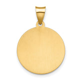 Santa Lucia Ruega Por Nosotros Words Medal Charm Pendant in Real 14k Yellow Gold