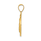 14k Yellow Gold Saint Thomas More Pendant, Catholic Religious Medal with Pray for Us Engraving