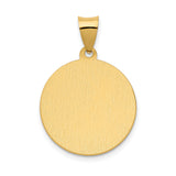 14k Yellow Gold Saint Thomas More Pendant, Catholic Religious Medal with Pray for Us Engraving