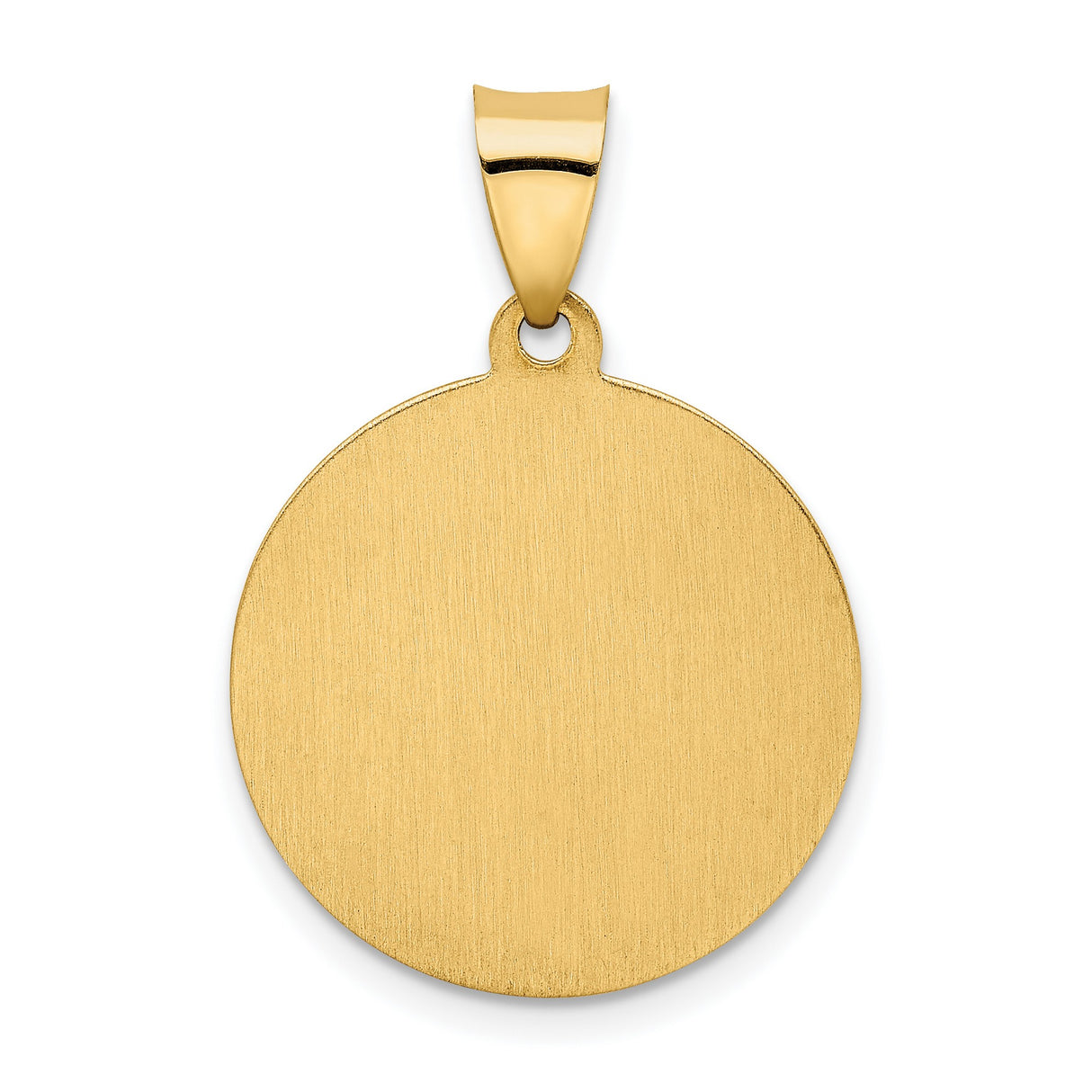 San Miguel De Arcangel Ruega Por Nosotros Round Medal Charm Pendant in Real 14k Yellow Gold