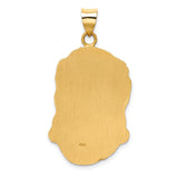 Large Face of Jesus Bust Charm Pendant in Real 14k Yellow Gold