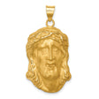 Large Face of Jesus Bust Charm Pendant in Real 14k Yellow Gold