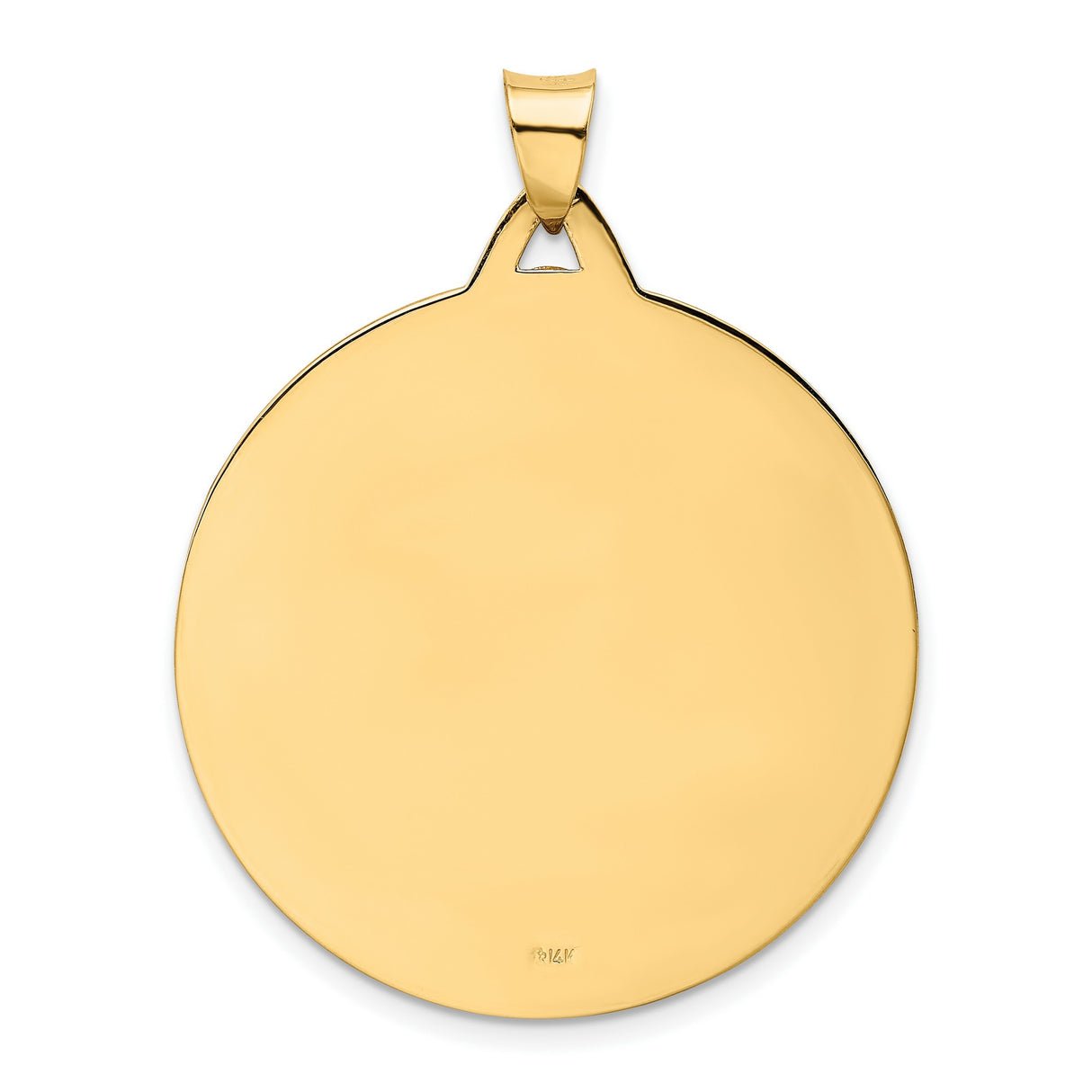 Milagrosa Medal Our Lady of Graces Solid Round Charm Pendant in Real 14k Yellow Gold