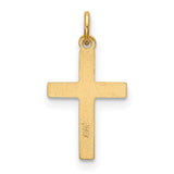 Latin Cross Charm Pendant in Real 14k Yellow Gold