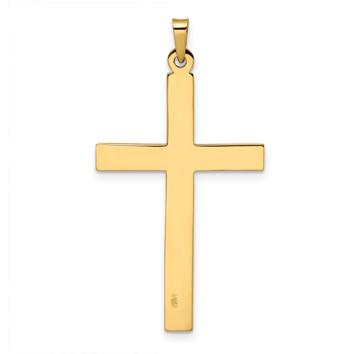 14k Yellow Gold Cross Pendant, Minimalist Christian Jewelry for Men and Women