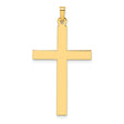 14k Yellow Gold Cross Pendant, Minimalist Christian Jewelry for Men and Women