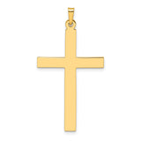 14k Yellow Gold Cross Pendant, Minimalist Christian Jewelry for Men and Women