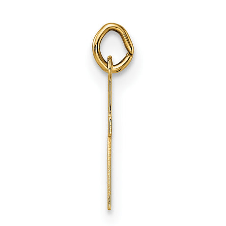 14k Yellow Gold Cross Pendant, Polished Christian Symbol, Minimalist Catholic Jewelry