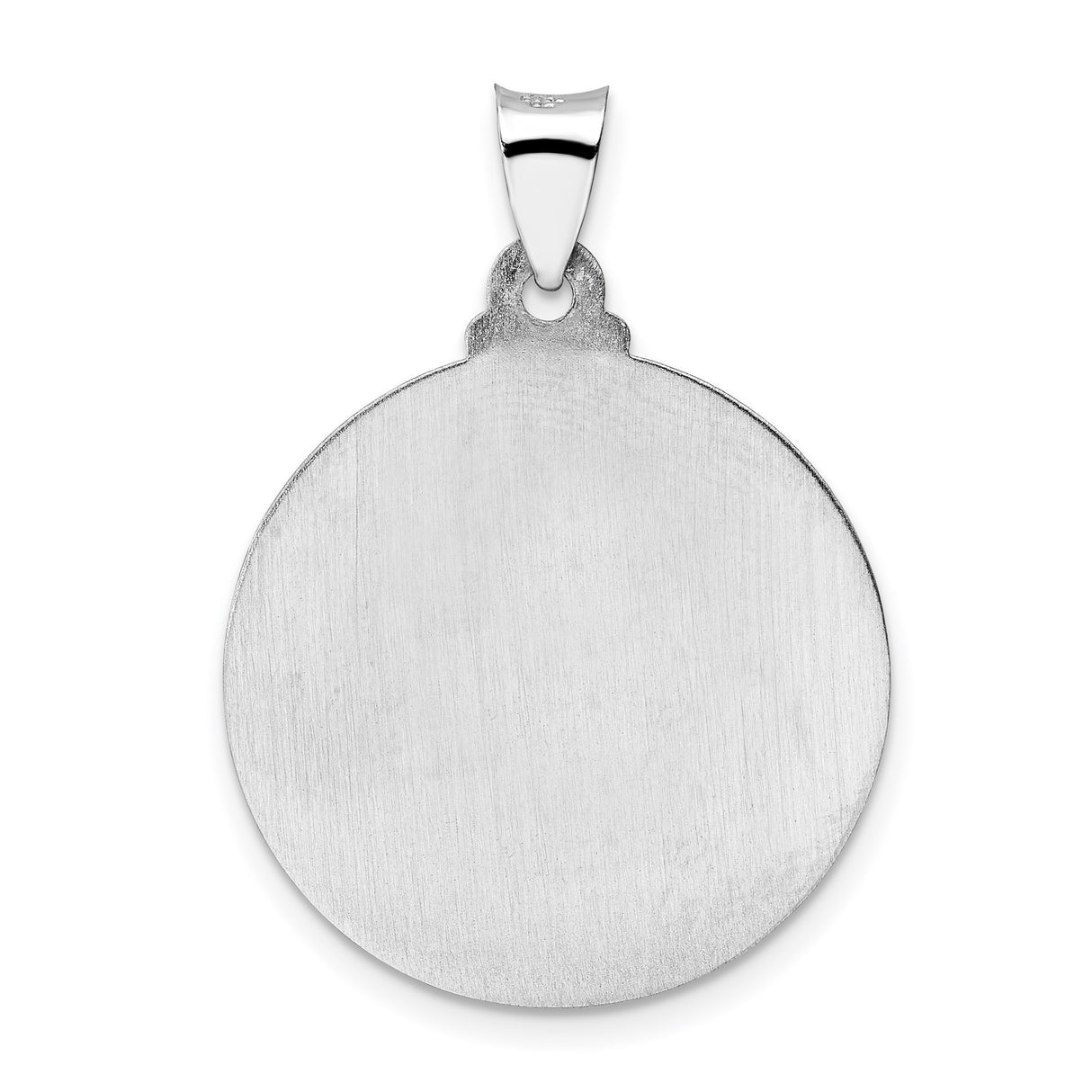 14k White Gold Jesus Face Pendant with Crown of Thorns, Christian Religious Charm