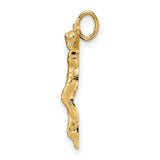14k Yellow Gold Crucifix Pendant with Jesus on the Cross, Christian Religious Charm
