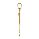 14k Yellow Gold Christ Redeemer Pendant with Open Arms, Religious Christian Charm