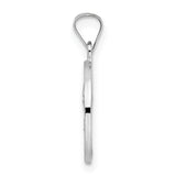 14k White Gold Black Madonna Pendant, Czestochowa Virgin Mary Catholic Medal