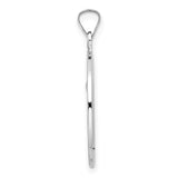 14k White Gold Saint Anthony Medal Pendant with Christ, Catholic Religious Charm