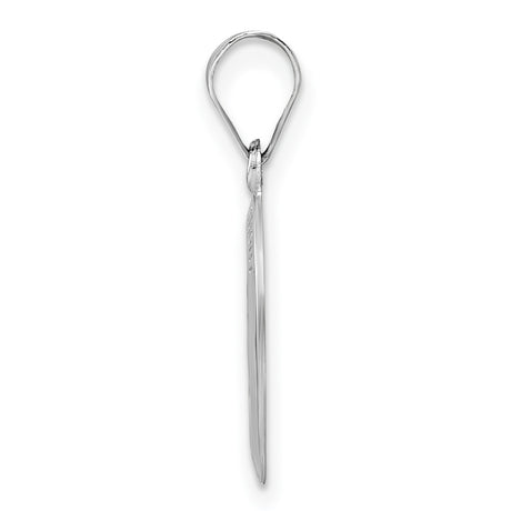 14k White Gold Saint Anthony Medal Pendant, Catholic Religious Charm for Men or Women