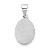 14k White Gold Saint Anthony Medal Pendant, Catholic Religious Charm for Men or Women