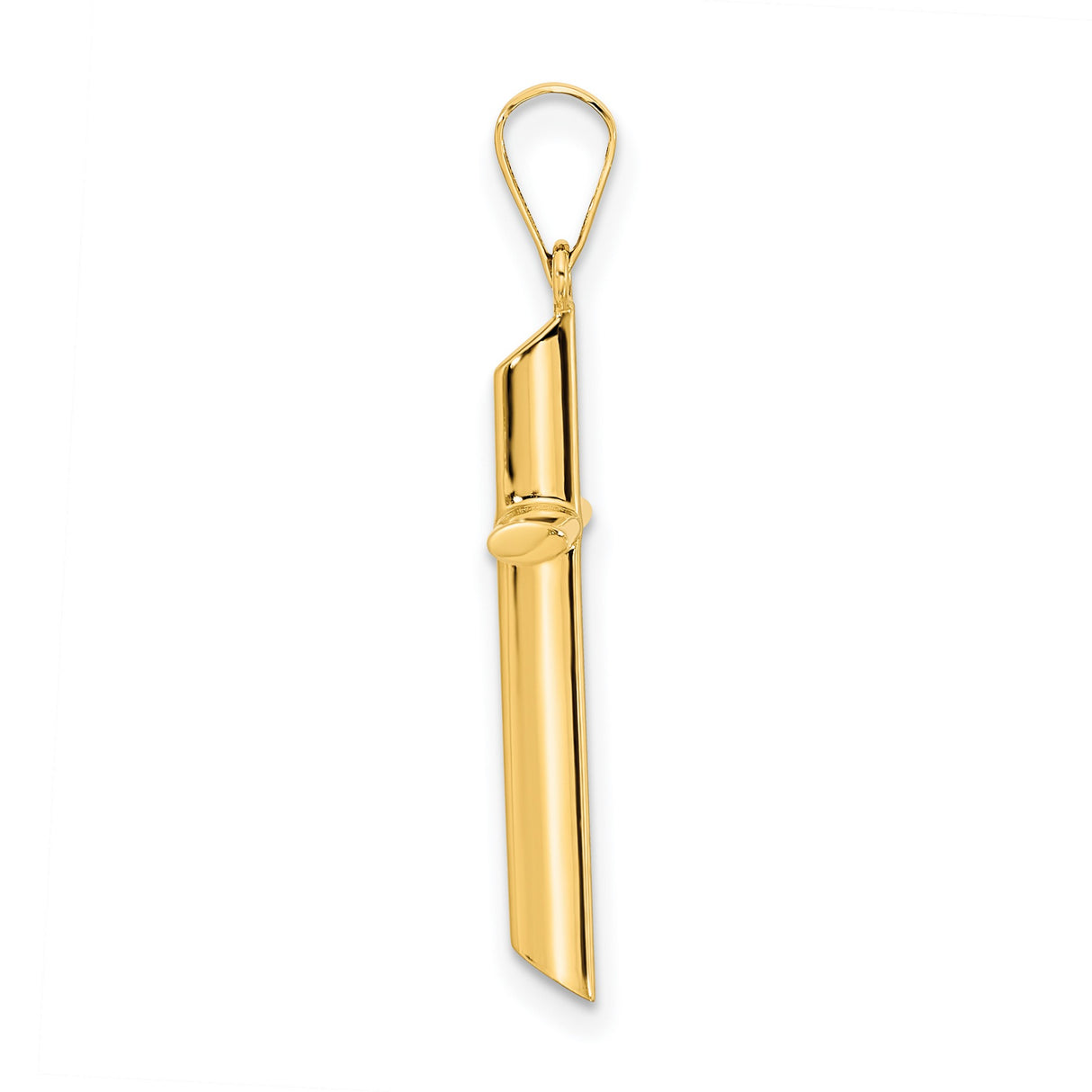 14k Yellow Gold Cross Pendant, Polished Minimalist Christian Charm for Women and Unisex Wear