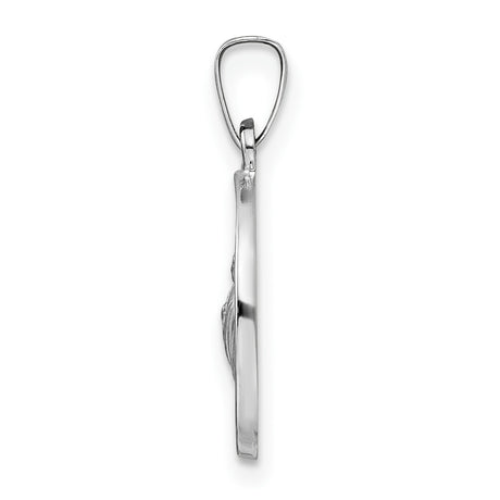 14k White Gold St. Jude Thaddeus Pendant, Catholic Saint Medal Charm for Men and Women