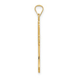 14k Yellow Gold Cross Pendant with Fleur-de-Lis Detailing, Catholic Religious Jewelry for Women