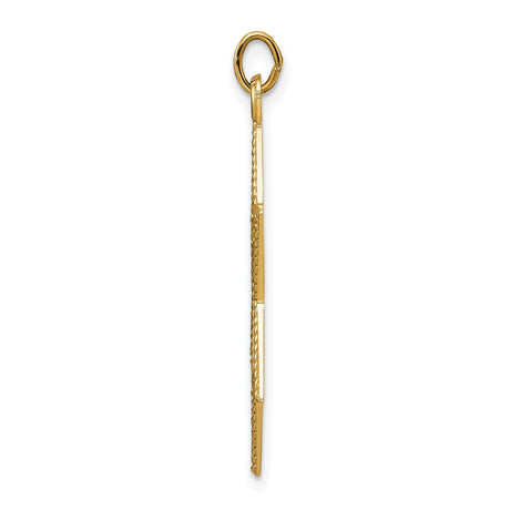 14k Yellow Gold Star of David Pendant, Textured Jewish Symbol, Unisex Religious Jewelry