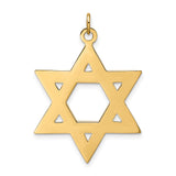 14k Yellow Gold Star of David Pendant, Textured Jewish Symbol, Unisex Religious Jewelry