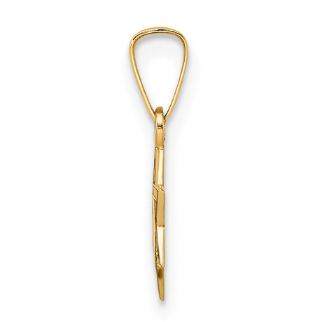 14k Yellow Gold Star of David Pendant with Blue Enamel and Chai Symbol