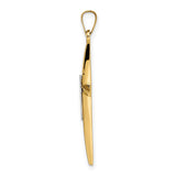 14k Two-Tone Gold Cross Pendant, Sleek Modern Christian Jewelry for Men or Women
