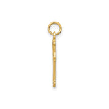 14k Yellow Gold Cross Pendant with Ornate Sculpted Ends, Christian Faith Symbol for Women