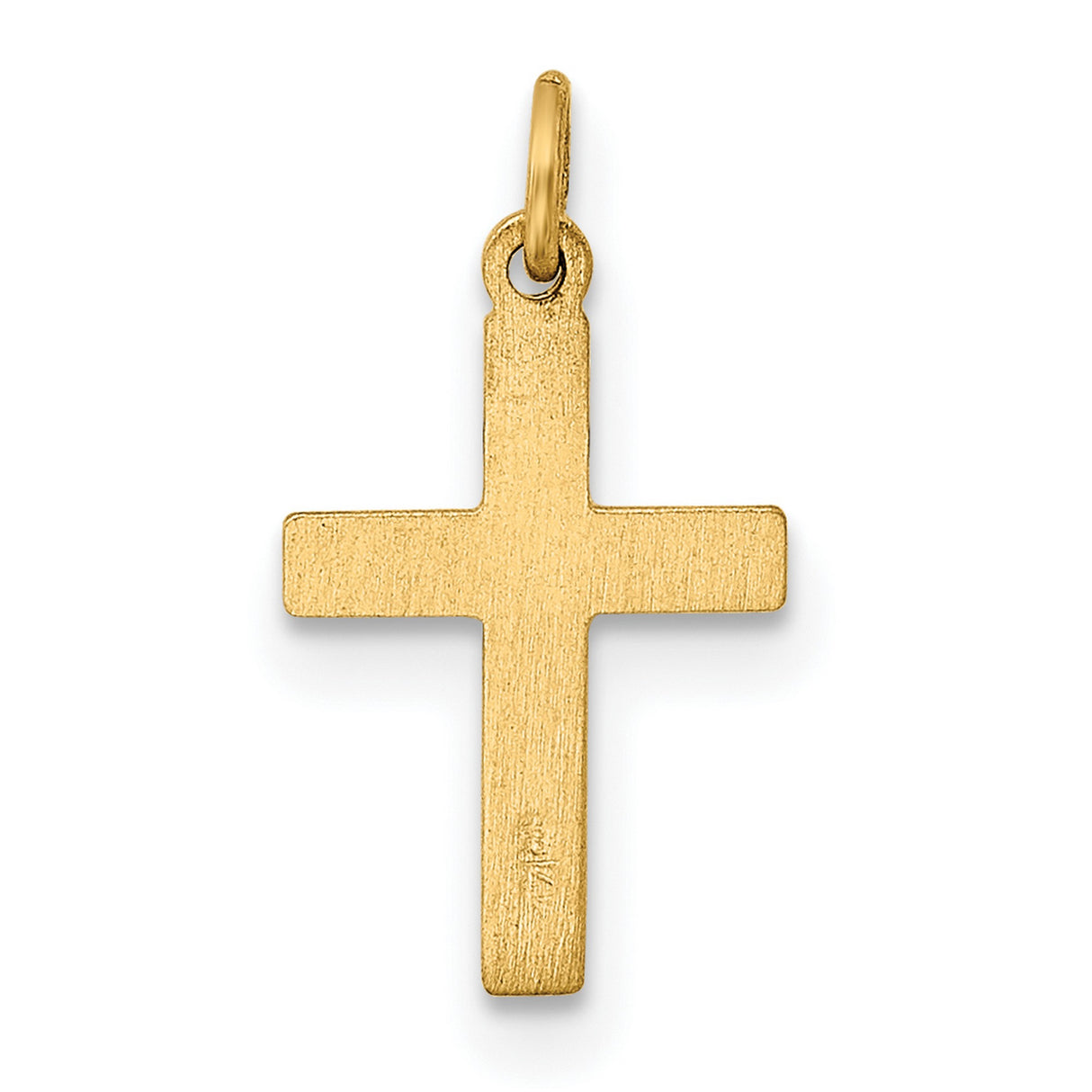 Latin Cross Charm Pendant in Real 14k Yellow Gold