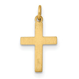 Latin Cross Charm Pendant in Real 14k Yellow Gold