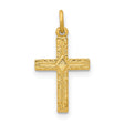 Latin Cross Charm Pendant in Real 14k Yellow Gold