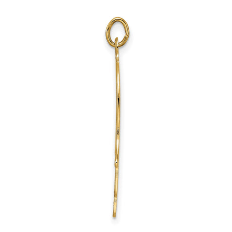 14k Yellow Gold Hamsa Hand Pendant, Filigree Design, Symbol of Protection and Spiritual Amulet