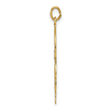 14k Yellow Gold Hamsa Pendant with Chai, Star of David, Evil Eye and Fish Motifs