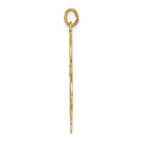 14k Yellow Gold Hamsa Pendant with Chai, Star of David, Evil Eye and Fish Motifs