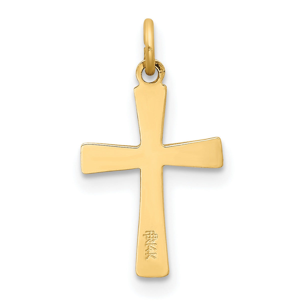 Latin Cross Charm Pendant in Real 14k Yellow Gold