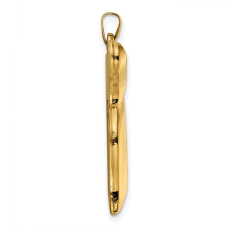 14k Yellow Gold Chai Pendant with Hebrew Symbol for Life, Jewish Religious Charm