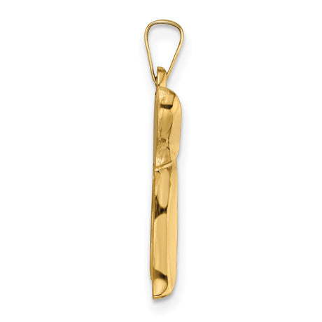 14k Yellow Gold Chai Pendant, Hebrew Symbol for Life, Jewish Faith Charm for Men or Women